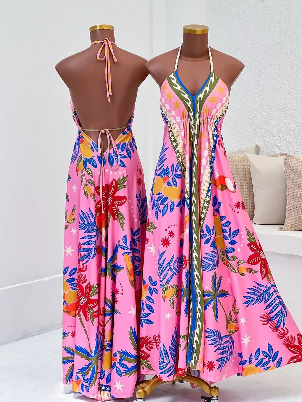 Vestido Maju Estampa rosa